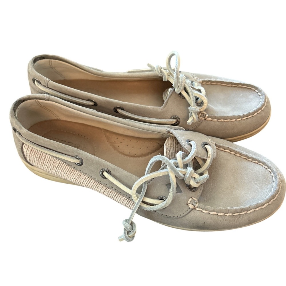 Sperry's Women's 6.5M Loafers Boat Shoes Leather‎ Sliders Preppy Lace Up